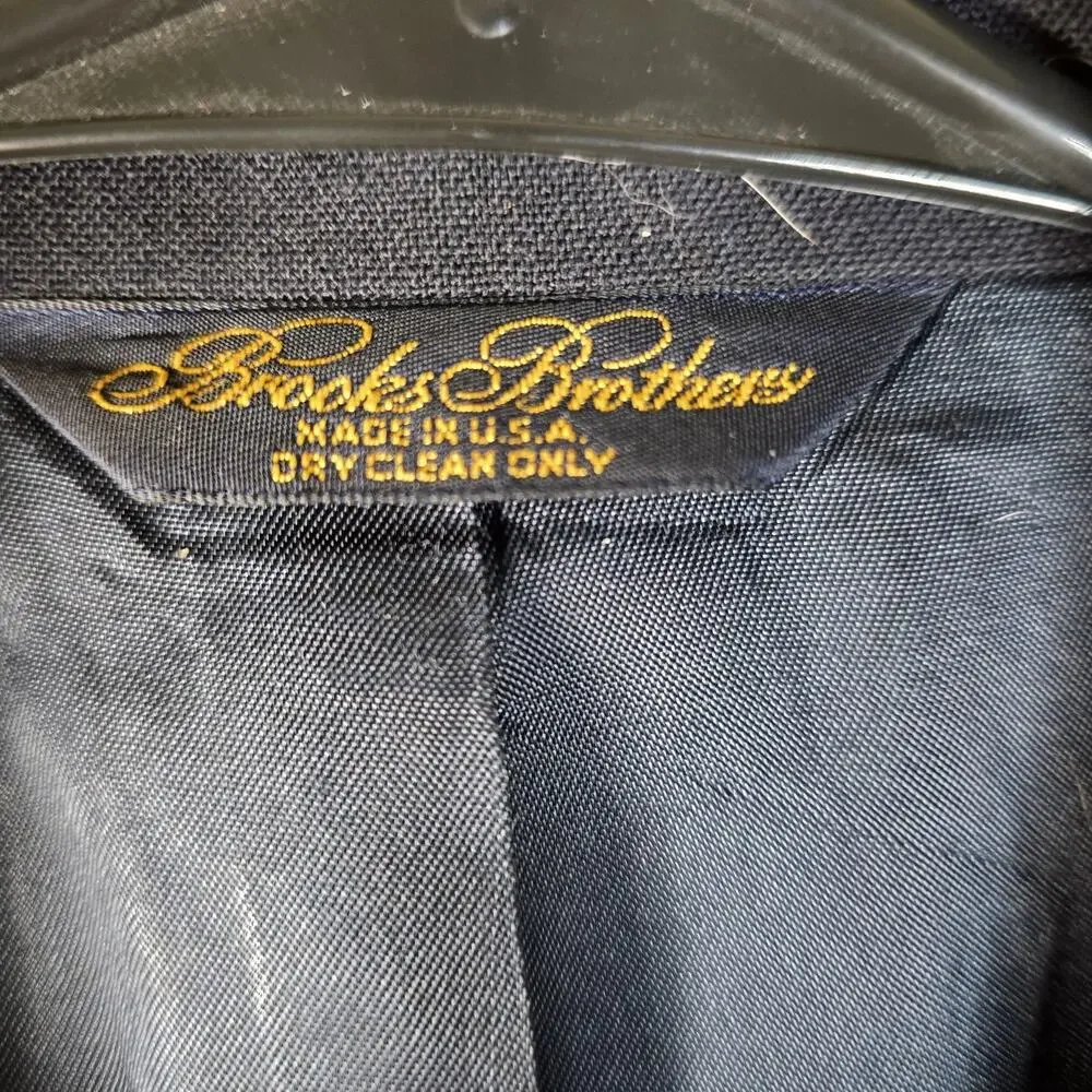 Brooks Brothers Blazer 44 Long Wool Gold Buttons USA